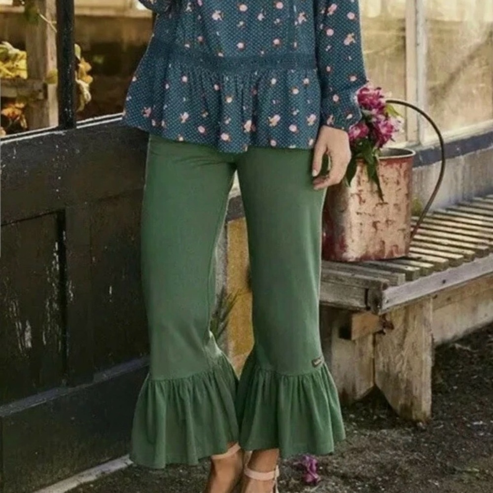 Womens Matilda Jane Just Imagine‎ Sofia Big Ruffle Teal Pants
